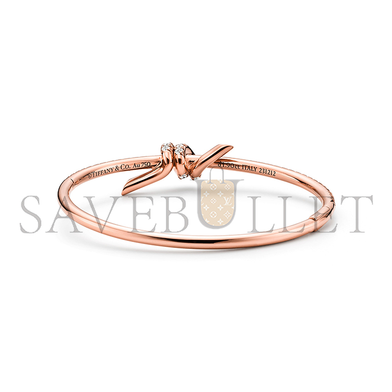 TIFFANY KNOTBANGLE IN ROSE GOLD WITH DIAMONDS 74153054